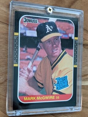 1987 Donruss Mark McGwire Rated Rookie Card Athletics Cardinals